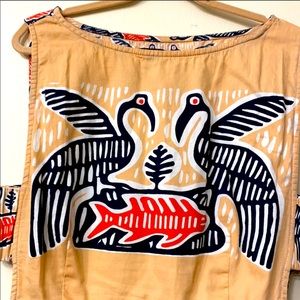 Carolina K Ethical Dress Hieroglyphics Side Cutout